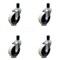 Service Caster 4 Inch Thermoplastic Rubber Wheel 1-3/4 Inch Expanding Stem Caster SCC, 4PK SCC-EX05S410-TPRS-134-4 - alternate 1